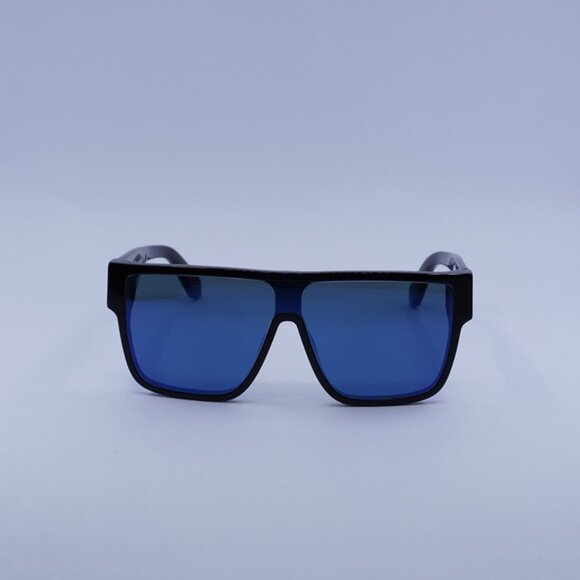 Off-White OERI13J SYRACUSE 1045 Sunglasses Black Shield Frame, Blue Lenses - Picture 3 of 11